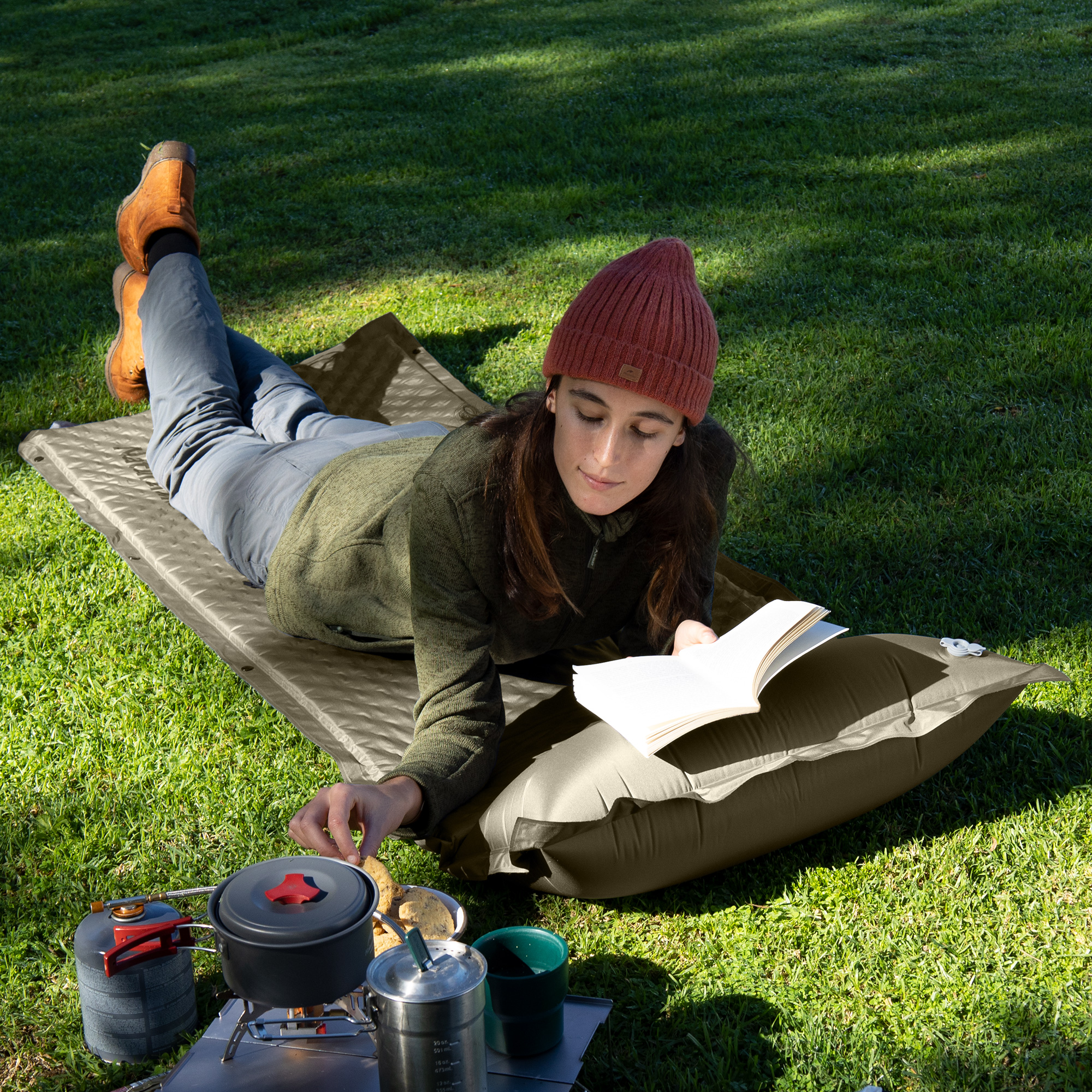 Naturehike karimatka D01 zesílená 1,7 kg - army zelená